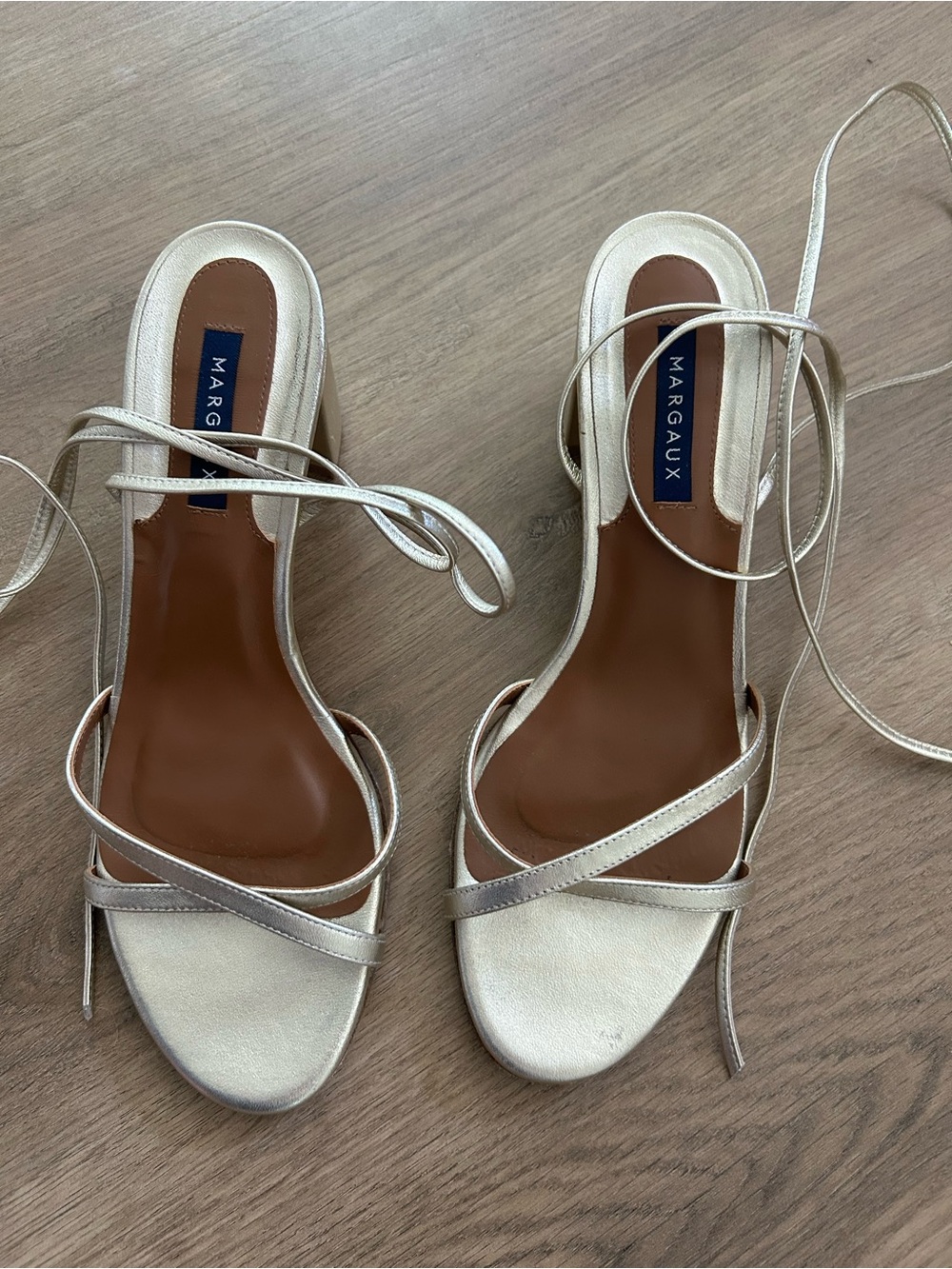 Margaux  Metallic Block Heel Sandals